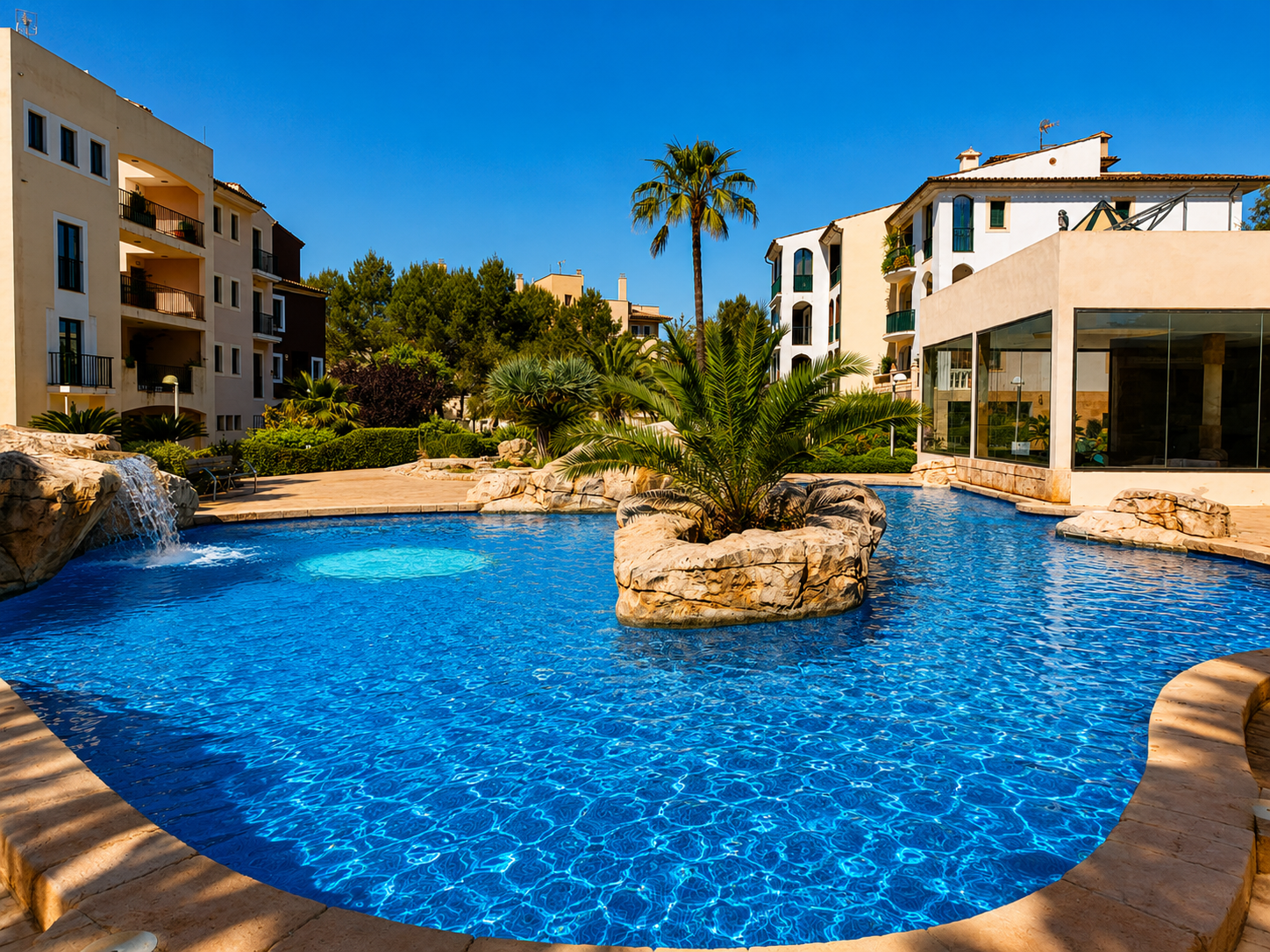 Piscina y jardín mediterráneo Mallorca